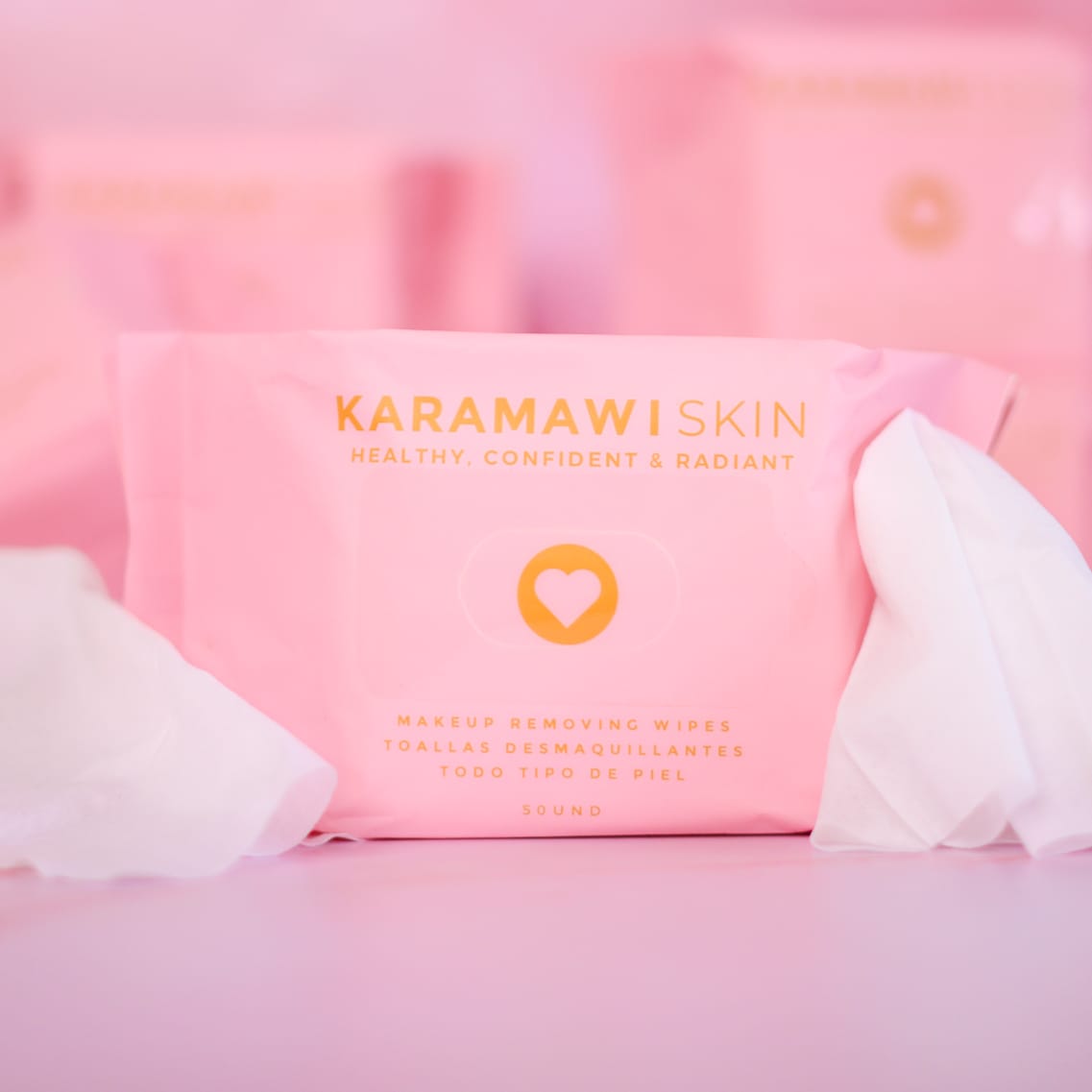 Toallas Desmaquillantes Karamawi Skin - Incluye 50 unds